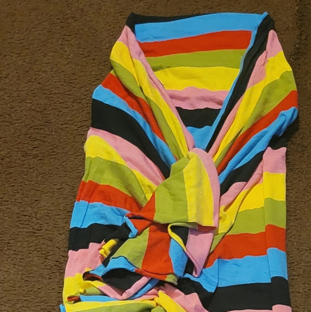 Philthy Ragz Multicolored Ruffle Front Dress NWOT - Picture 3 of 7